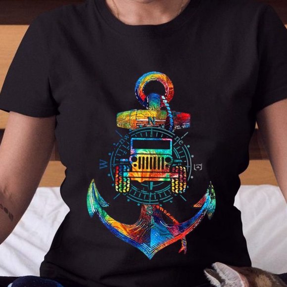 Jeep T Shirt Jeep Anchor, Jeep Unisex Tee shirts, Gift For Jeep Lovers - Picture 2 of 4